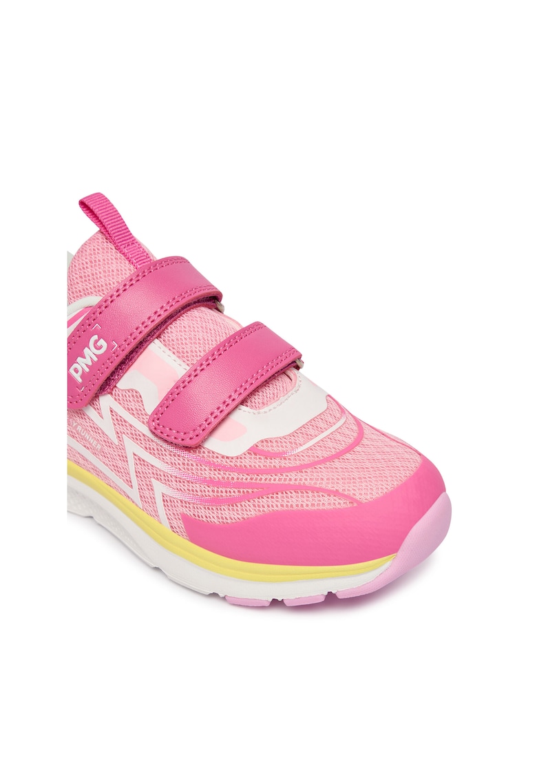 Adidasi copii - roz - material textil - piele naturala - sistem velcro