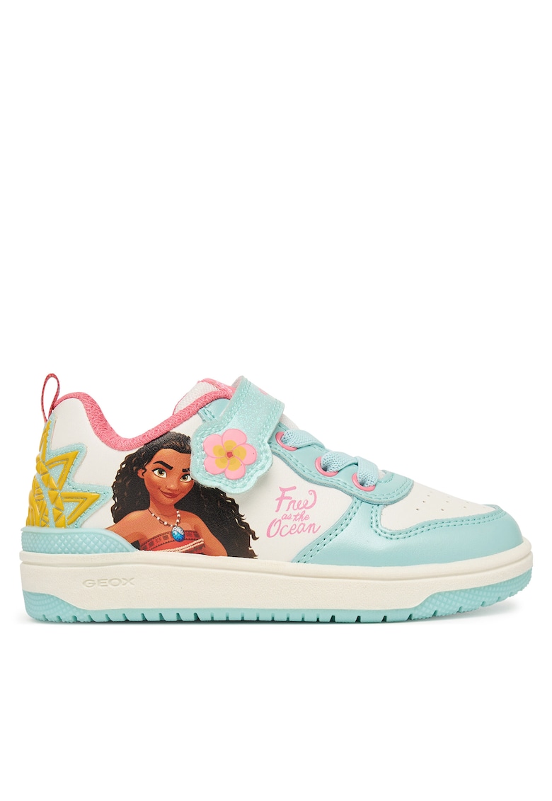 Pantofi copii - sneakers - alb - piele ecologica - textil - sistem inchidere Velcro