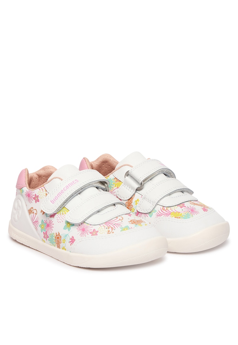 Pantofi sport fete - piele naturala - multicolor - sistem inchidere Velcro -