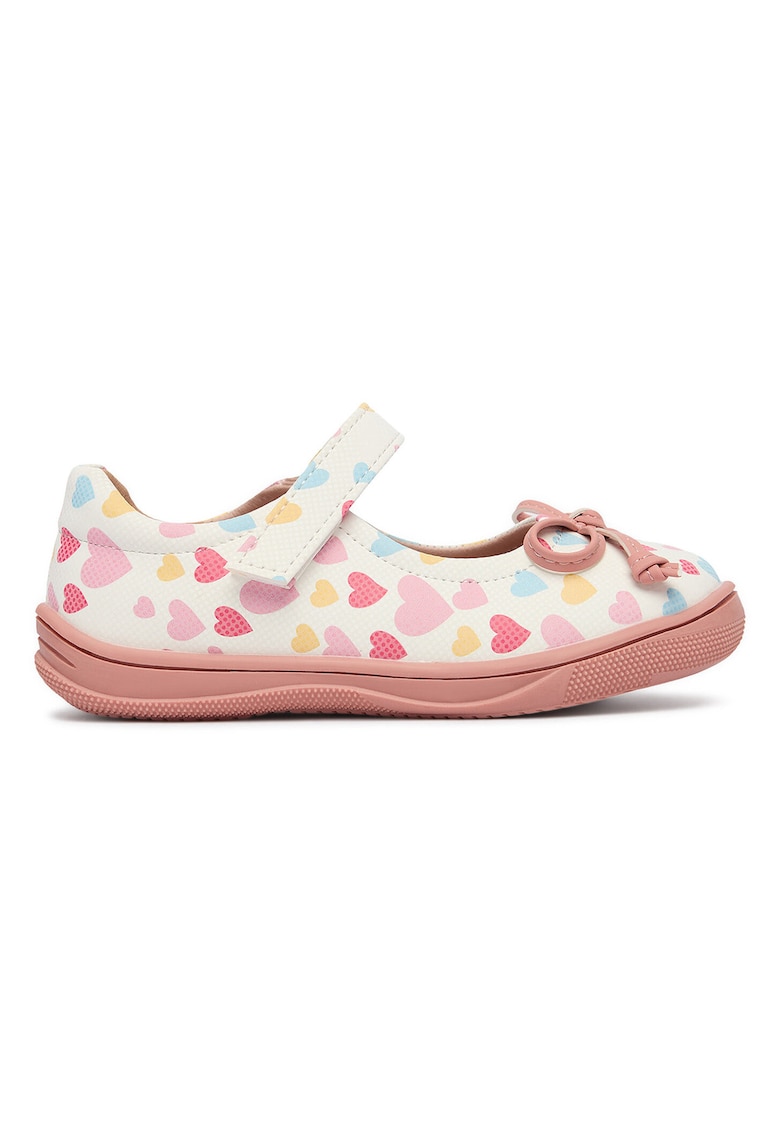 Balerini fete - cu velcro - multicolor - material sintetic