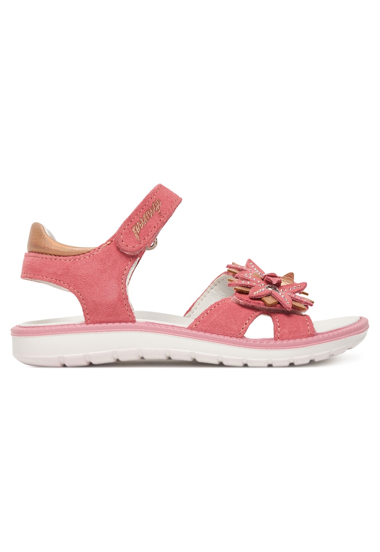 Sandale copii - piele naturala - roz - cu inchidere Velcro