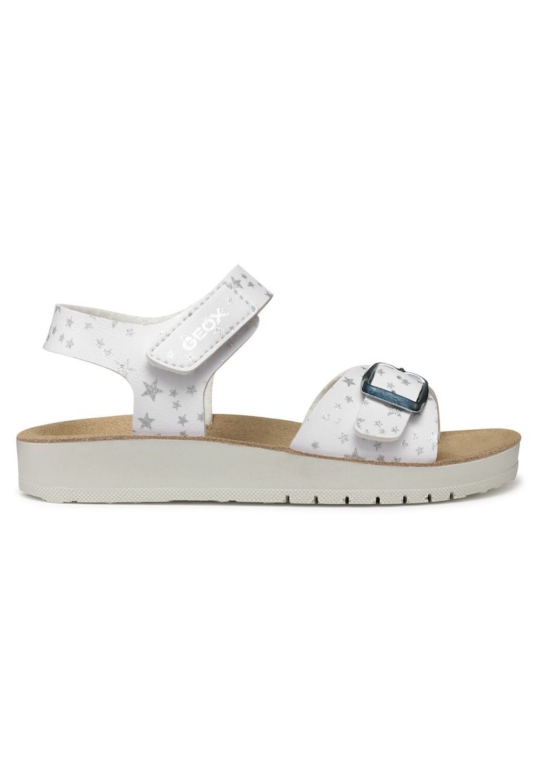 Sandale copii - material piele ecologica - alb - inchidere Velcro