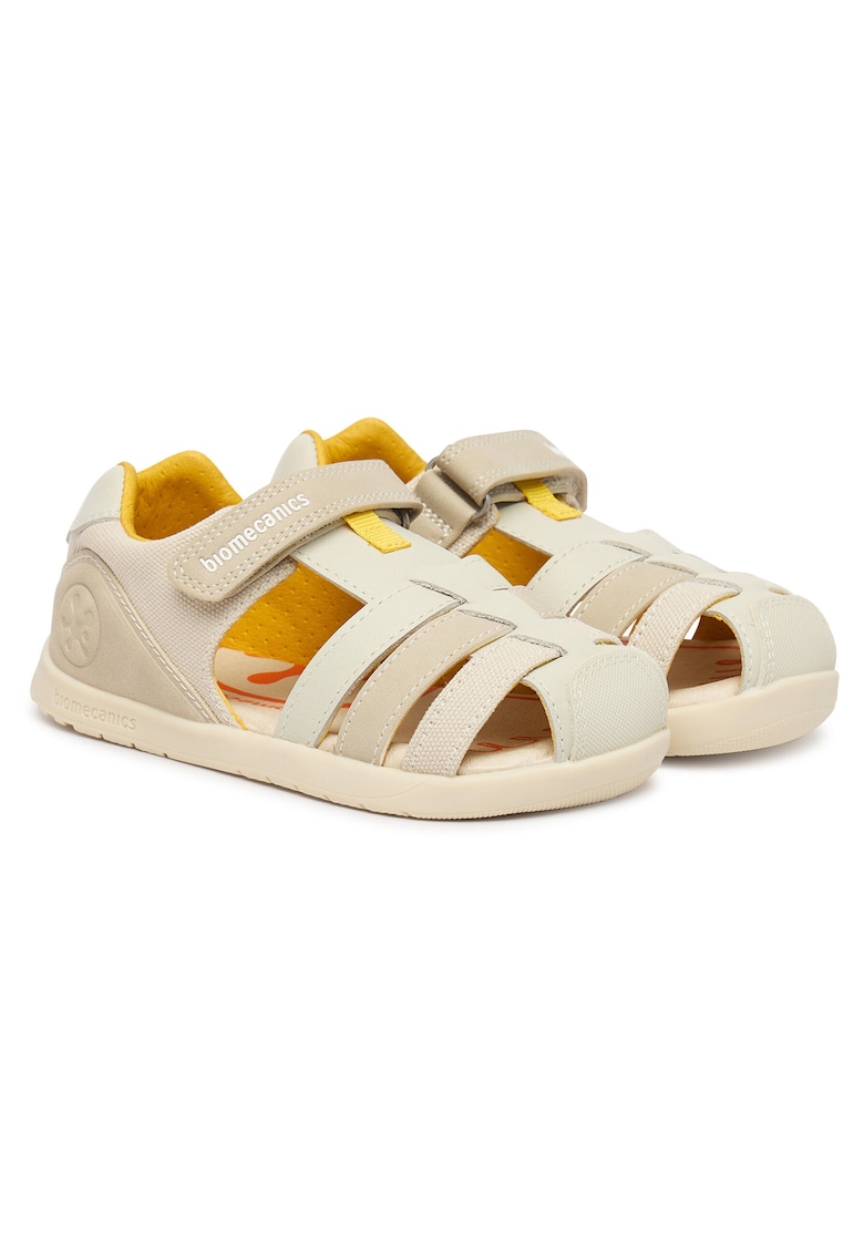 Sandale copii - piele naturala - sistem inchidere Velcro - crem