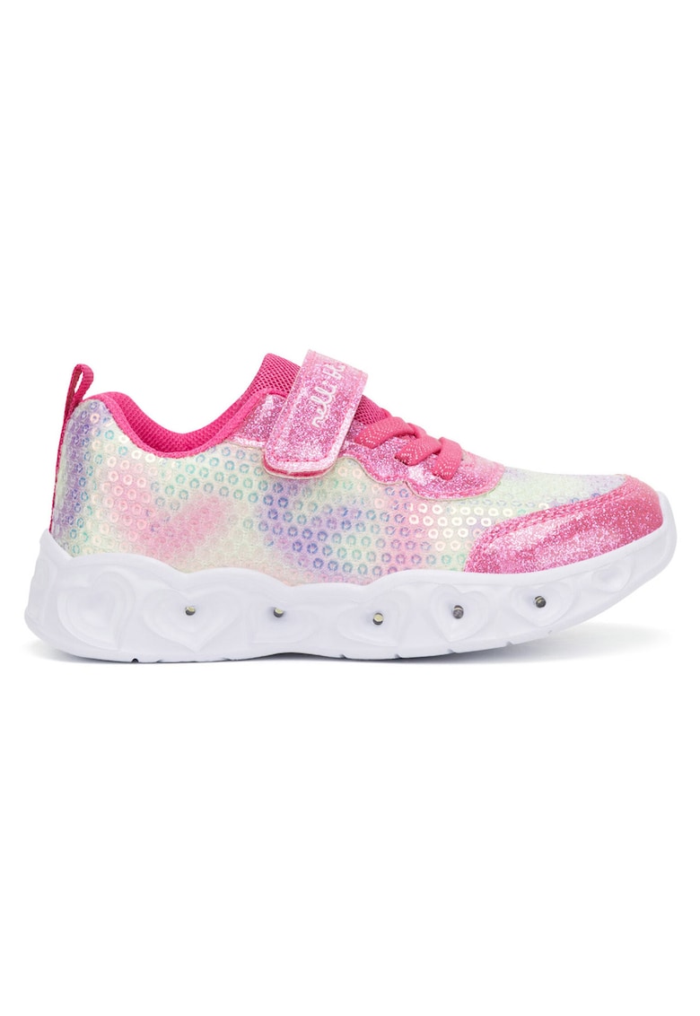 Pantofi copii - roz - cu LED-uri intermitente - material textil -
