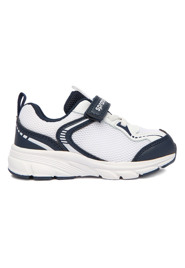 Pantofi sport copii - sintetic/textil - alb/bleumarin - inchidere velcro