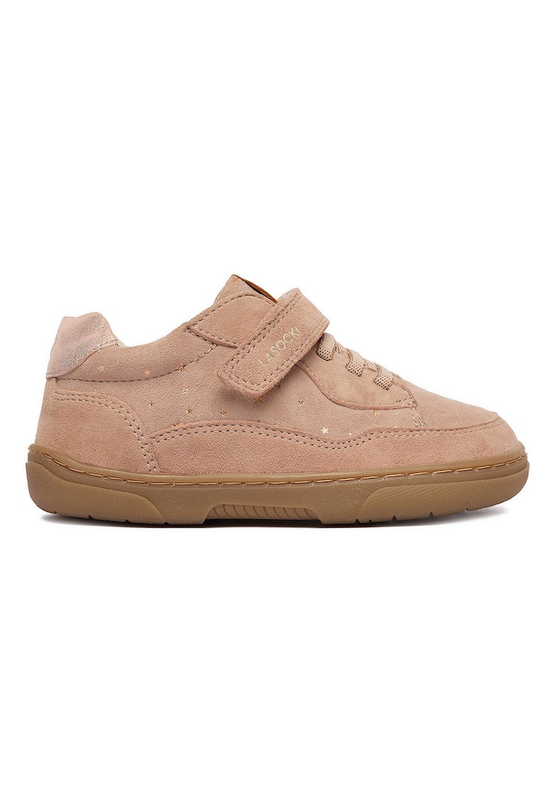 Pantofi sport copii - piele naturala - roz - inchidere velcro