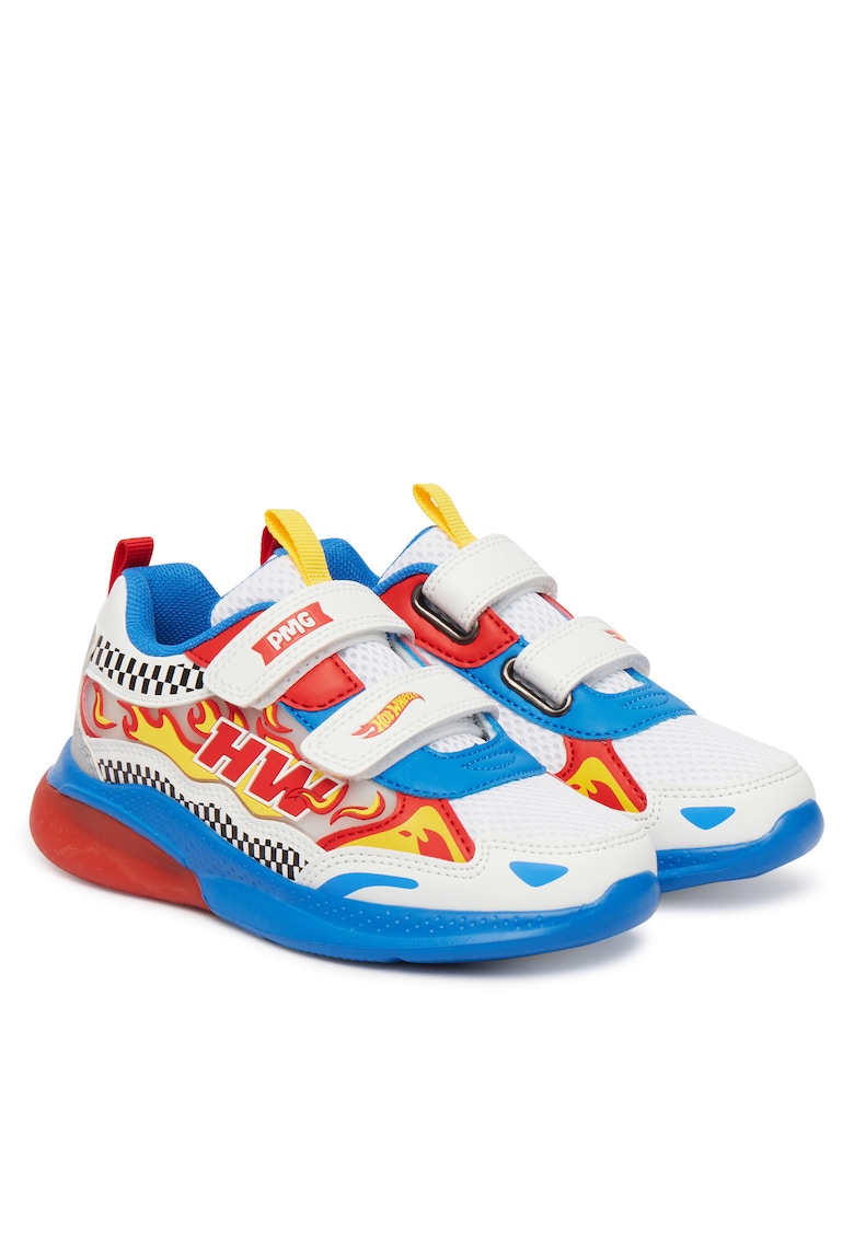 Adidasi copii - velcro - alb - tesatura - multicolor