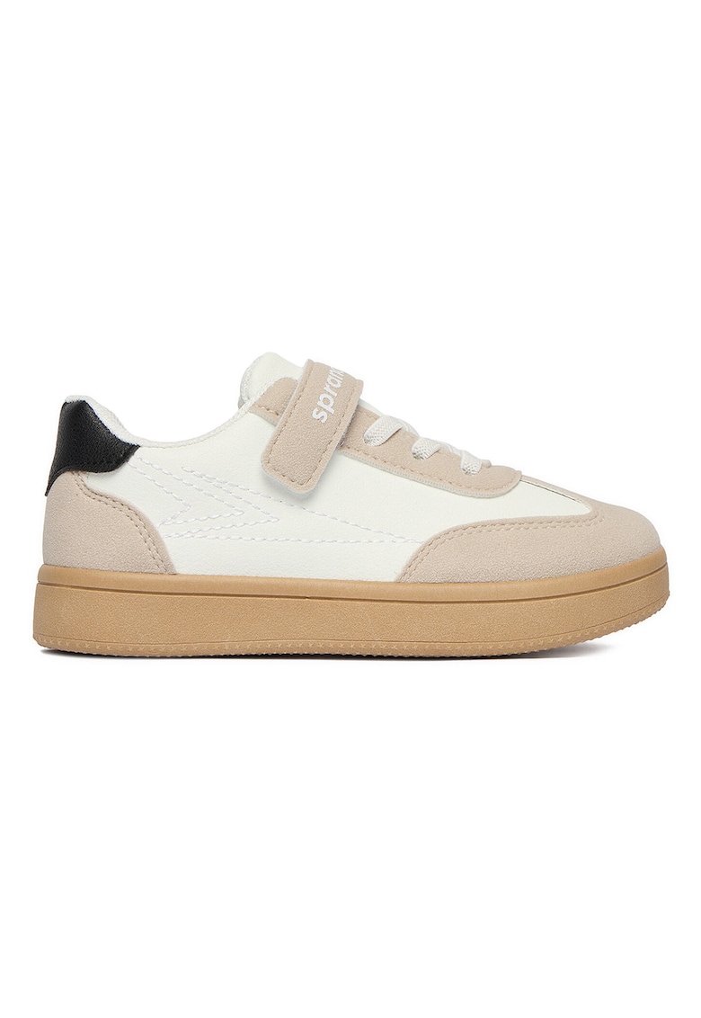Pantofi copii - sneakers - velcro - bej - material sintetic