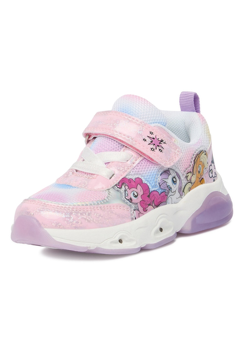 Pantofi copii - design colorat - velcro - roz - textil