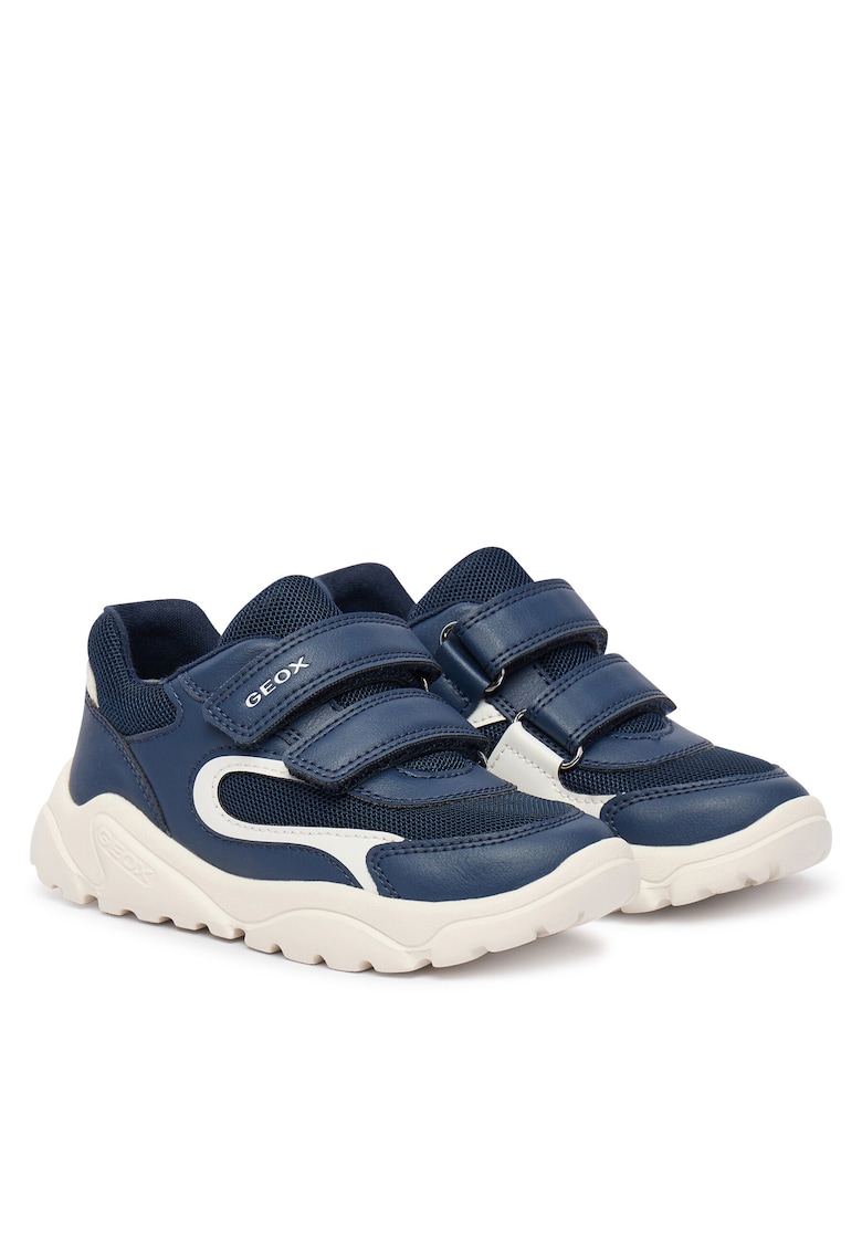 Pantofi de copii - sneakers - albastru - piele ecologica - sistem inchidere velcro