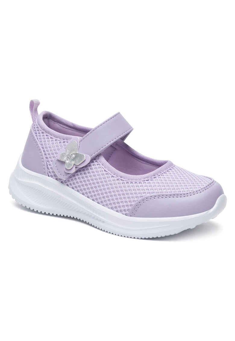 Pantofi copii - balerini - velcro - mov - textil