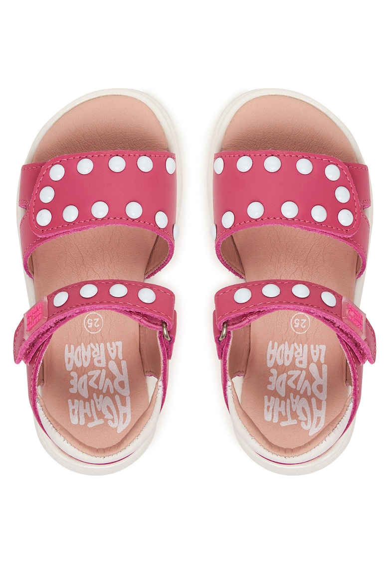 Sandale Fete - material piele naturala - roz -