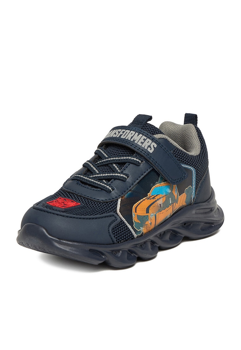 Pantofi sport copii - textil - multicolor - LED-uri intermitente - inchidere Velcro