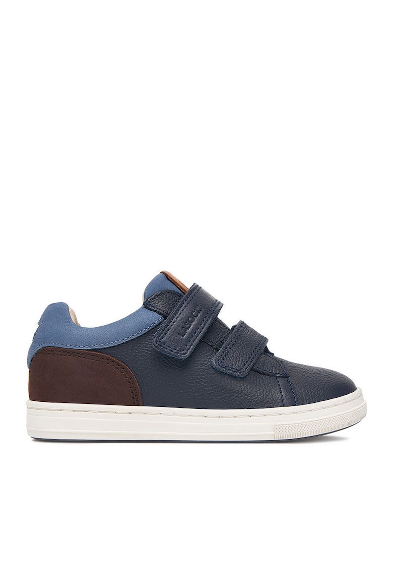 Pantofi sport copii - piele naturala - maro/bleumarin
