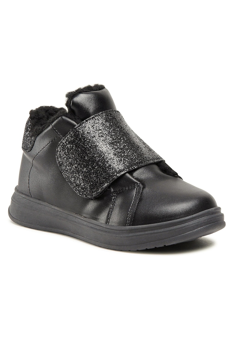 Pantofi copii - cu velcro - confortabili - negru - piele ecologica -