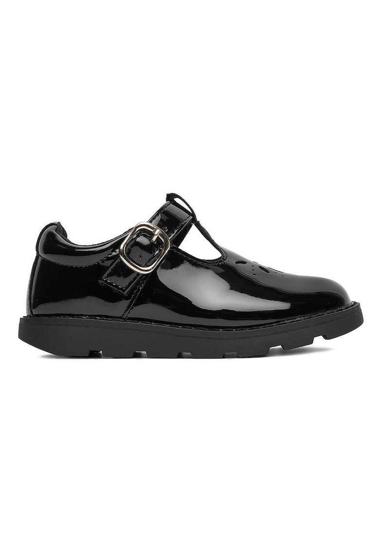 Pantofi copii - negru - sintetic - inchidere cu scai -