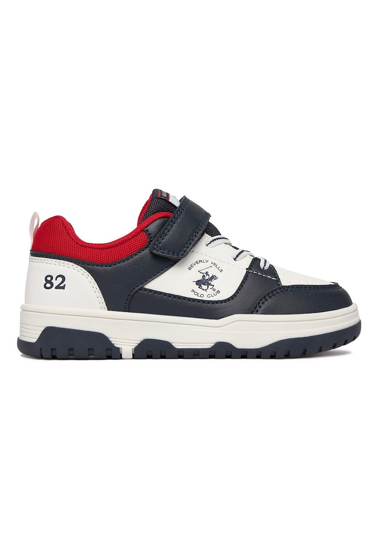 Pantofi sport copii - velcro - alb - material sintetic