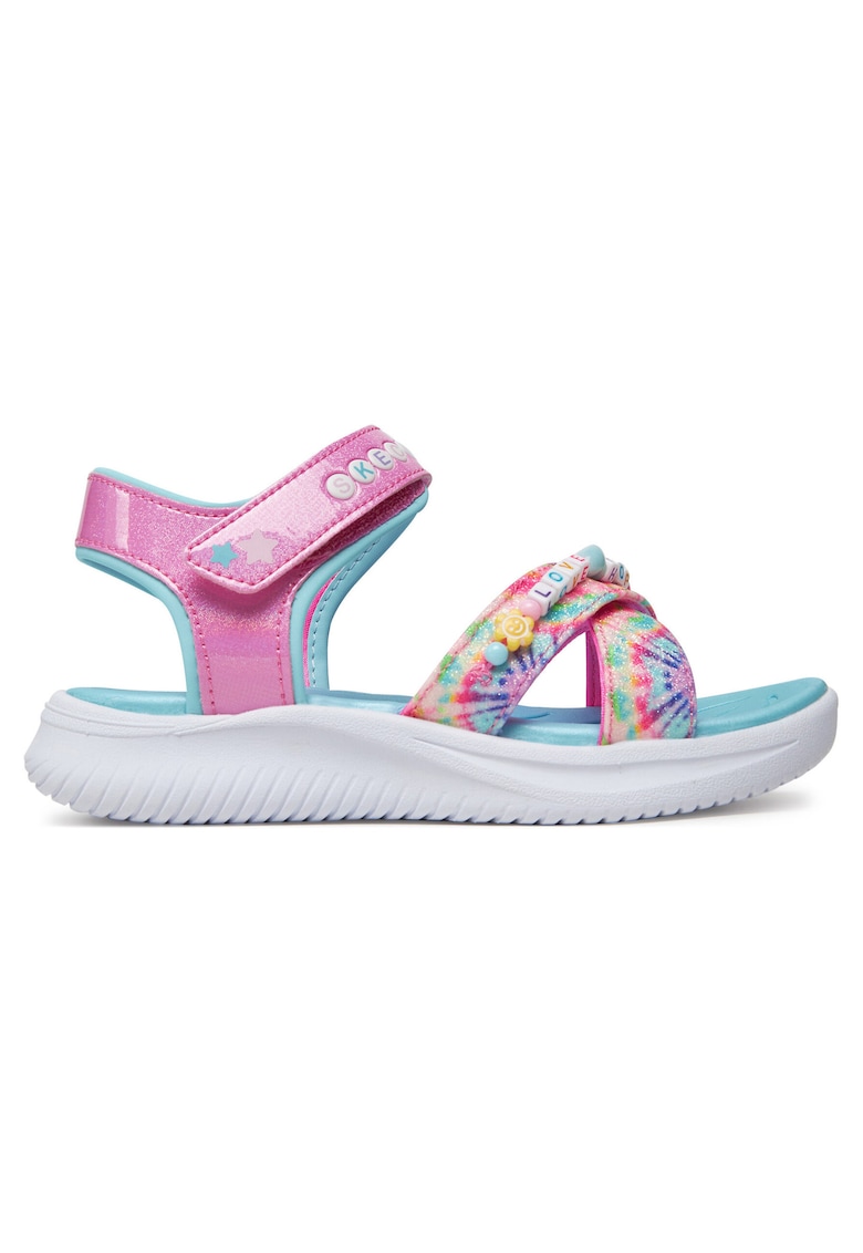 Sandale copii - roz - piele ecologica - sistem inchidere Velcro