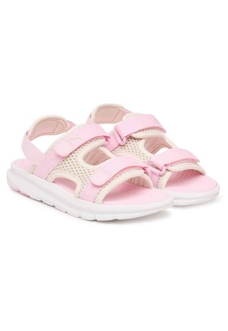 Sandale copii - roz - material textil - sistem inchidere Velcro