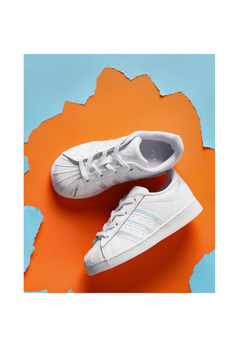 Pantofi sport copii - Superstar - piele naturala - alb