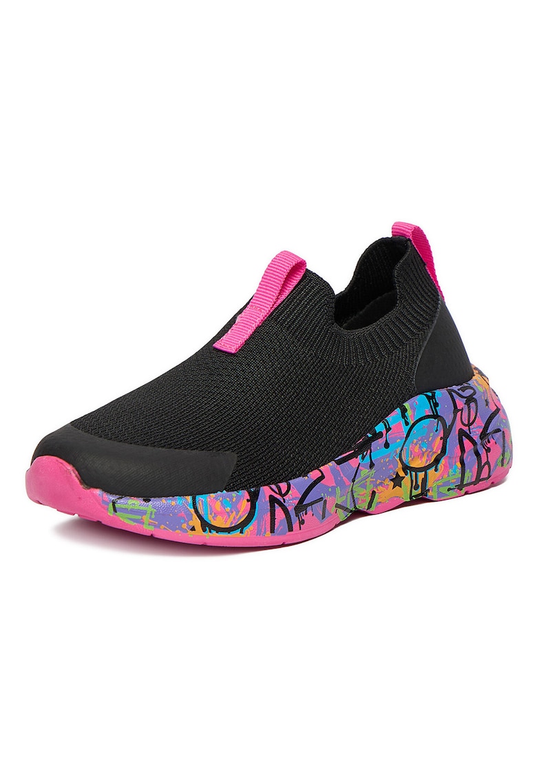 Pantofi sport copii - material textil - negru - pentru alergare - set pentru fete