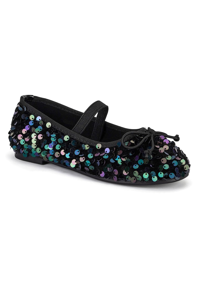 Balerini Fete - negru - textil -