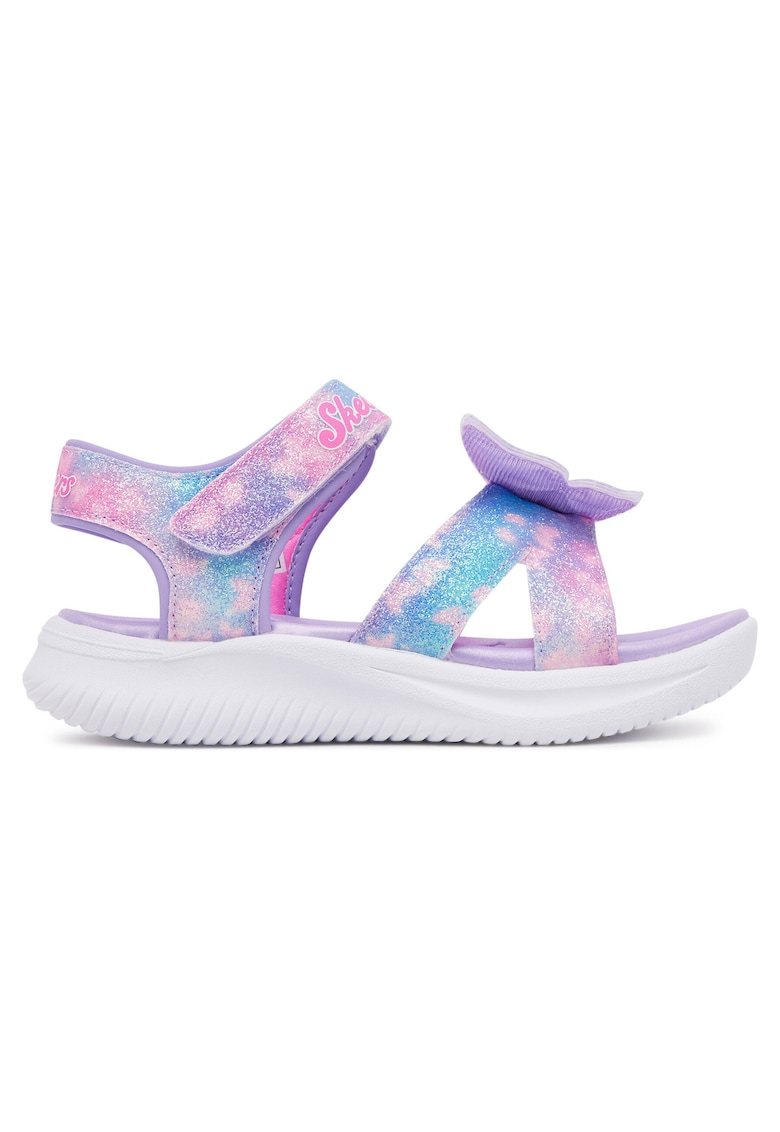 Sandale copii - velcro - violet - piele ecologica