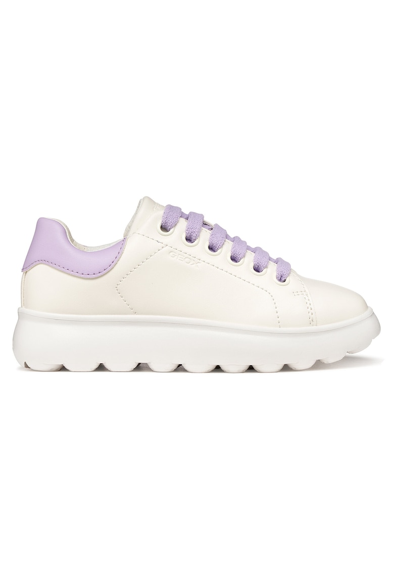 Tenisi copii - alb/mov - piele ecologica