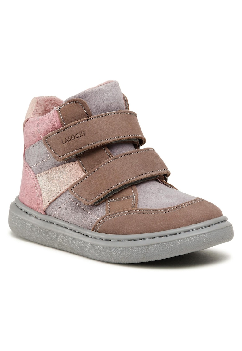 Botine copii - piele naturala - violet - sistem inchidere Velcro - Violet