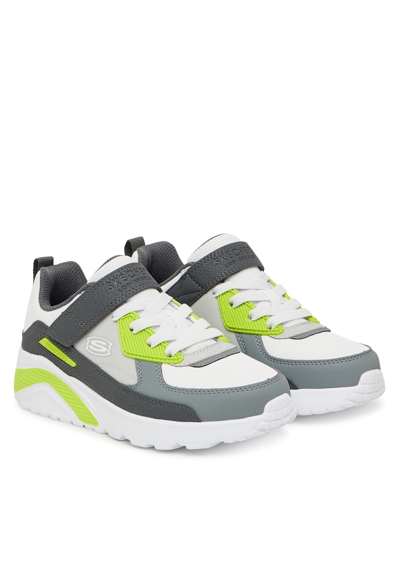 Pantofi copii - piele ecologica - gri - sistem inchidere Velcro