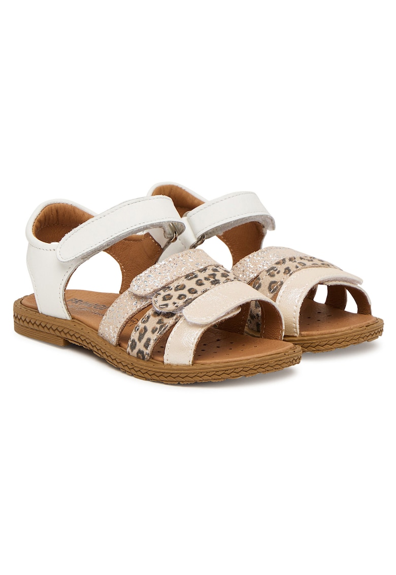 Sandale piele naturala - alb -