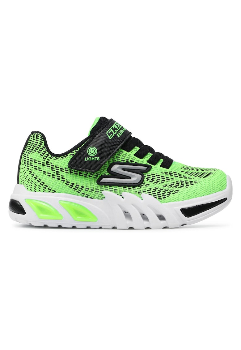 Pantofi sport copii - verde - material sintetic - cu LED-uri