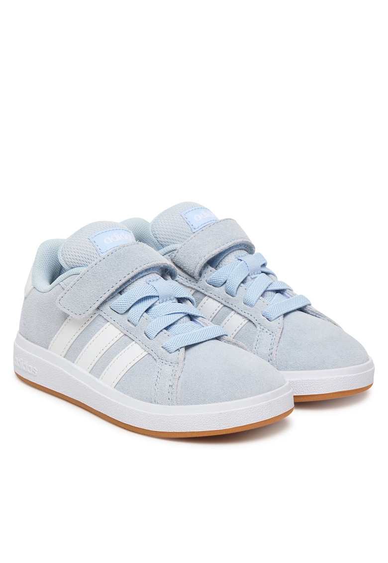 Pantofi sport copii - piele naturala - albastru - sistem inchidere velcro -