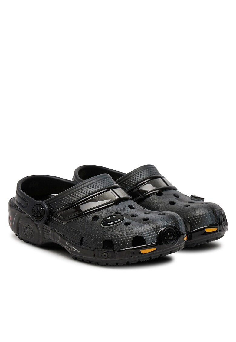 Slapi copii - plastic - negru - plat