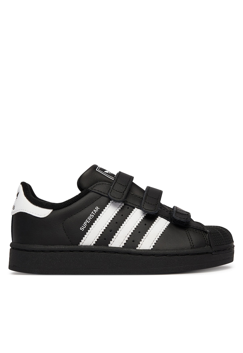 Pantofi sport copii - Superstar - piele ecologică - velcro - negru - Negru