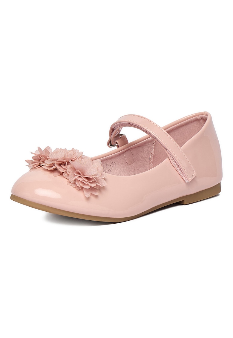 Balerini copii - roz - material sintetic - inchidere velcro
