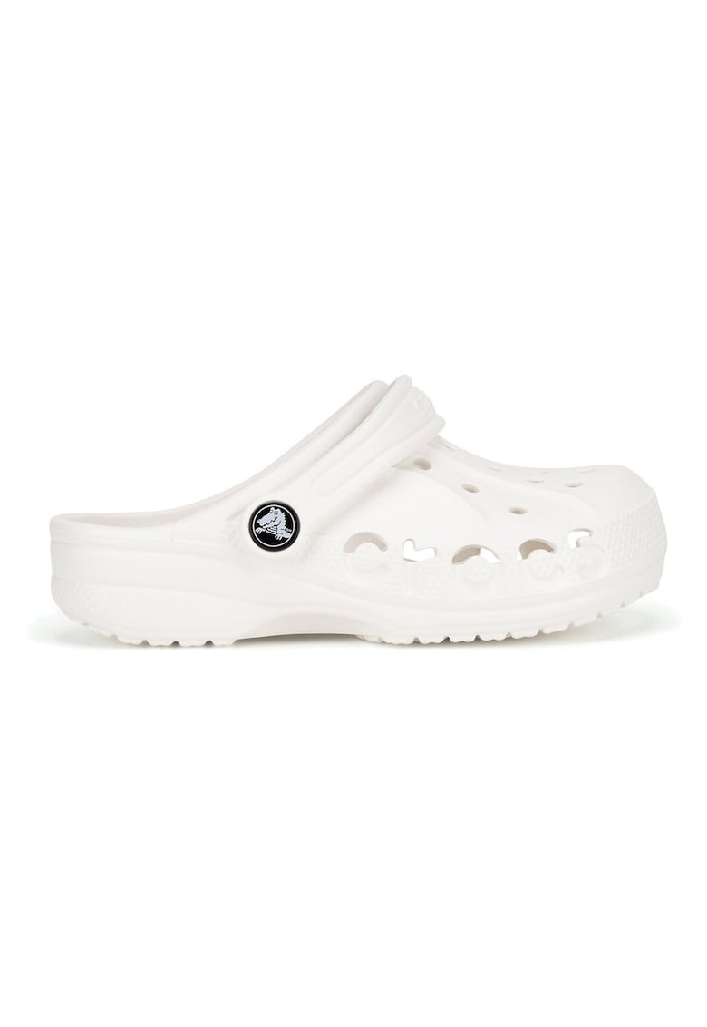 Slapi fete - alb - material sintetic - stil sportiv