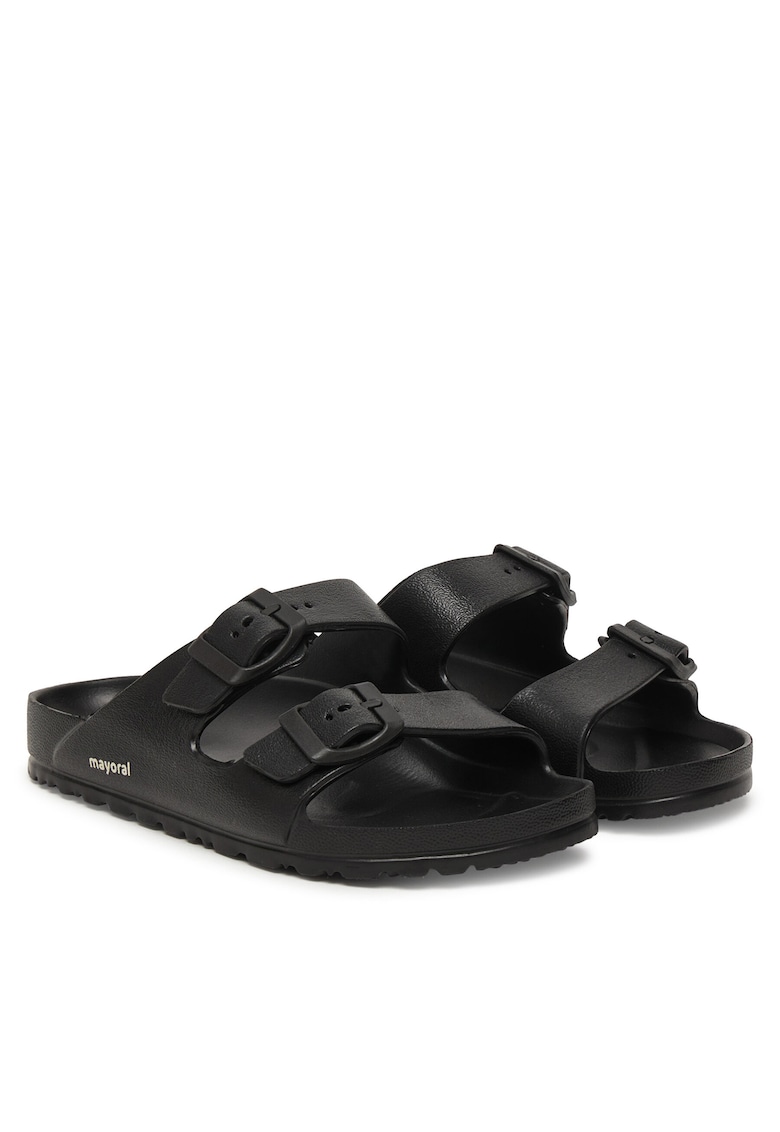 Slapi Fete - plastic - negru