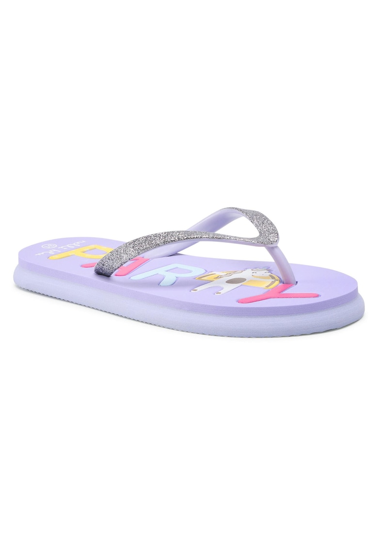 Slapi Fete - plastic - violet/argintiu