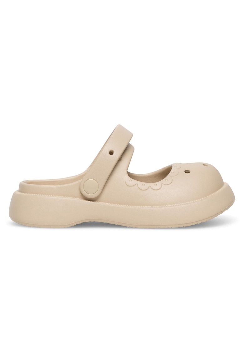 Slapi copii - casual - bej - material sintetic