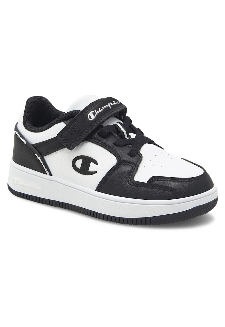 Pantofi sport copii - negru/alb - sintetic - inchidere Velcro