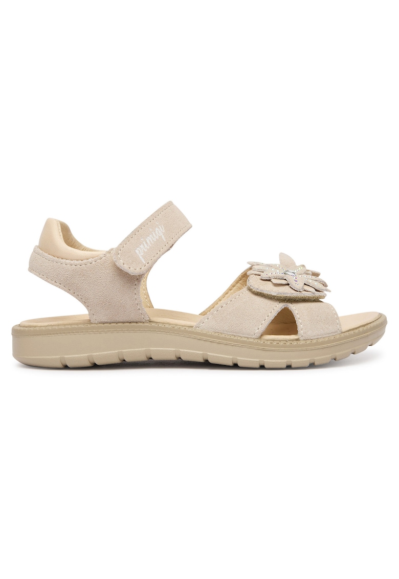 Sandale copii - bej - piele naturala - sistem inchidere Velcro