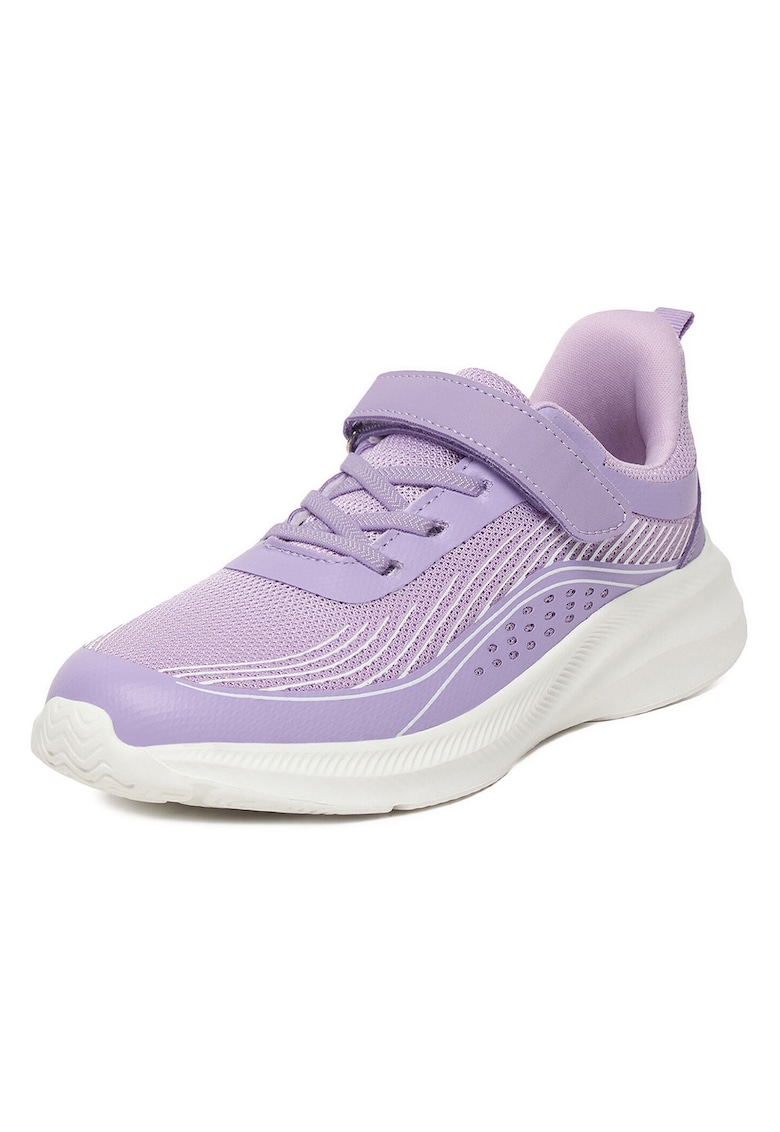 Pantofi copii - sneakersi - confortabili - violet - material textil - set cu sireturi elastice