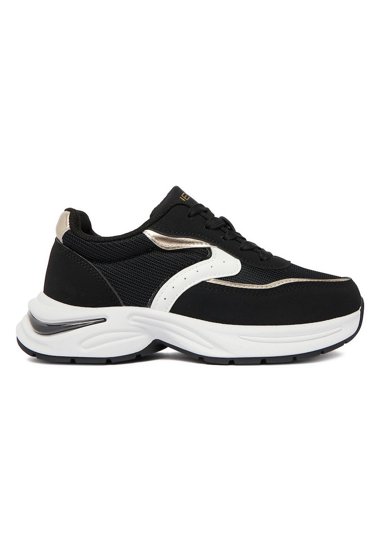 Pantofi copii - adidasi - negru - material sintetic - cu fermoar