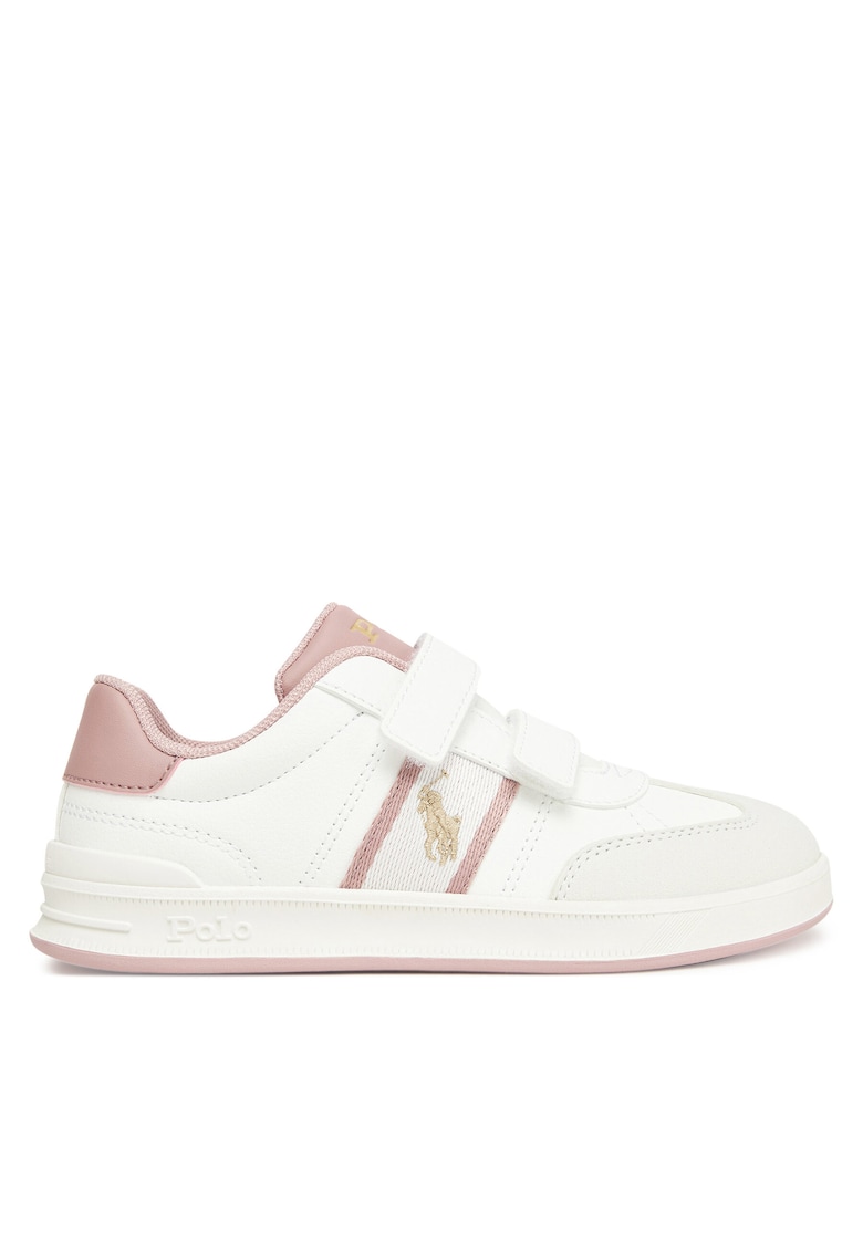 Pantofi sport velcro - alb - sintetic