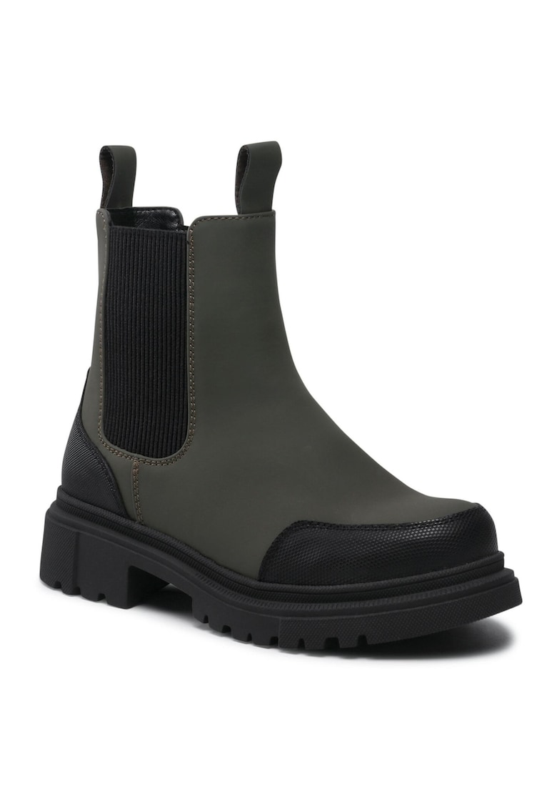 Cizme Fete - piele ecologica - fermoar -