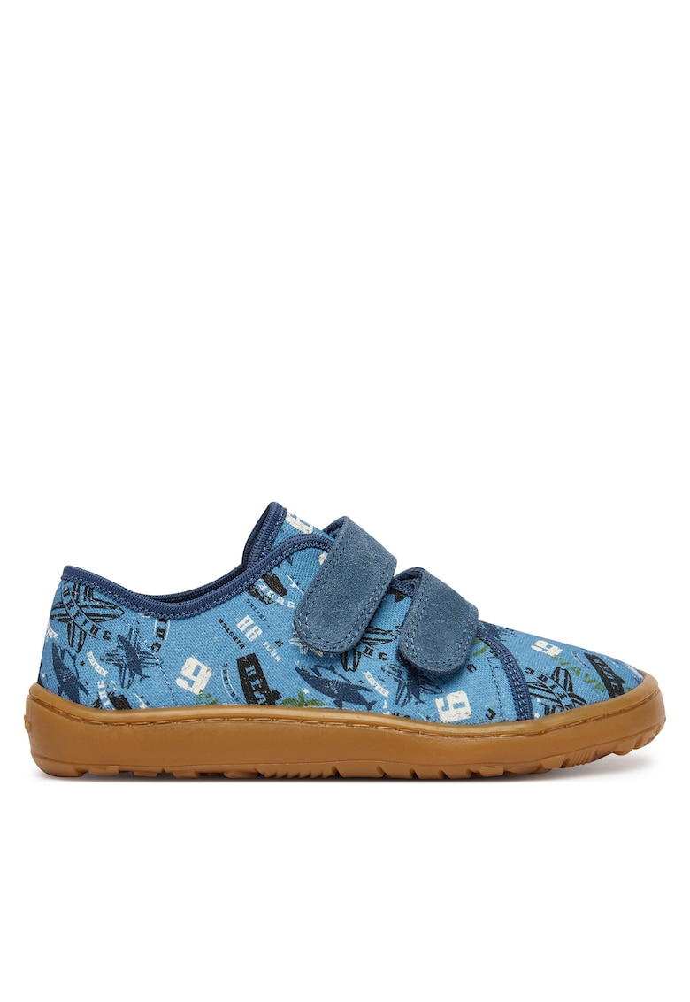 Pantofi copii - albastru - tesatura - plat