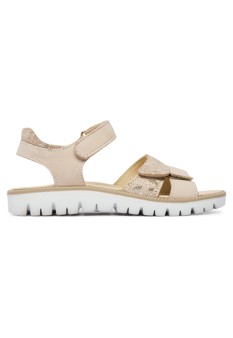 Sandale copii - piele naturala - velcro - bej