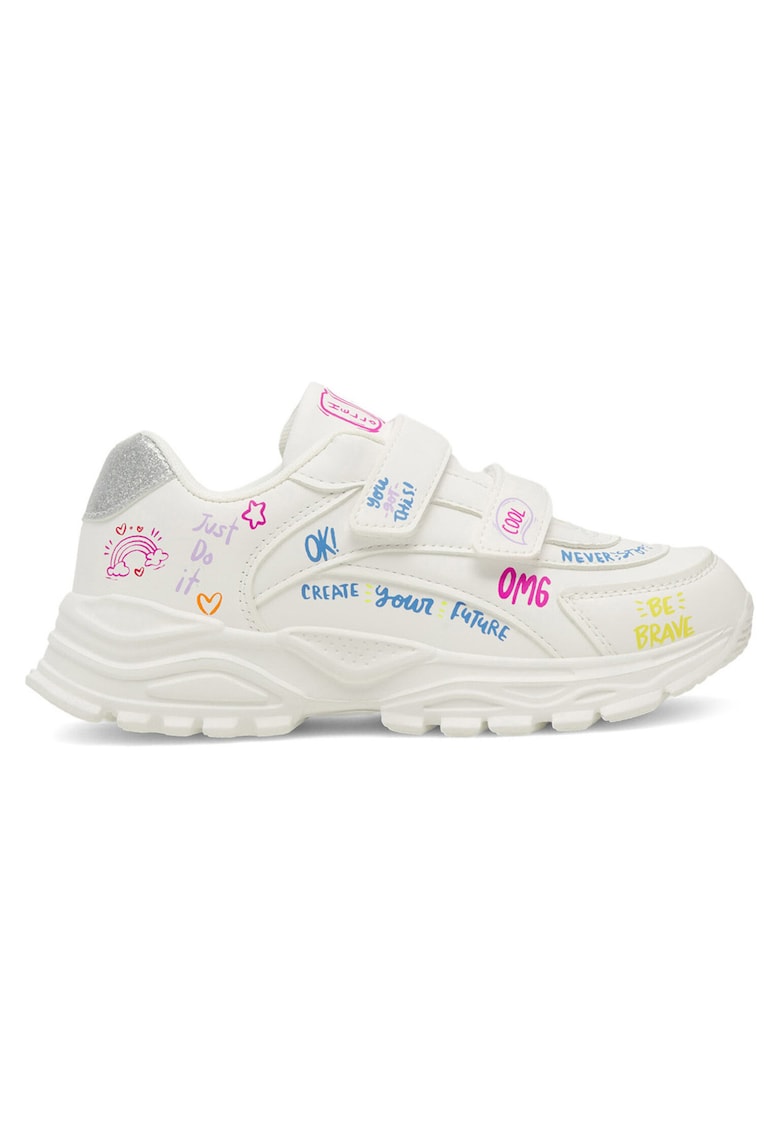 Pantofi copii - alb - material sintetic - inchidere velcro