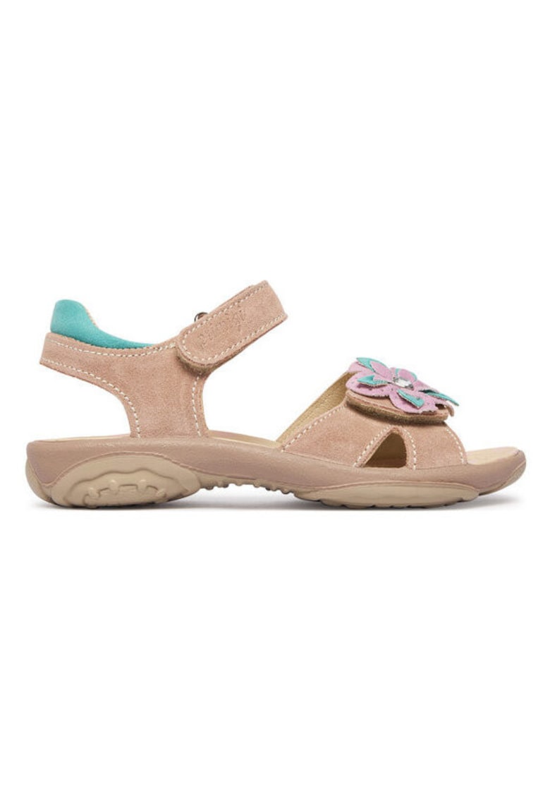 Sandale copii - piele naturala - roz - velcro